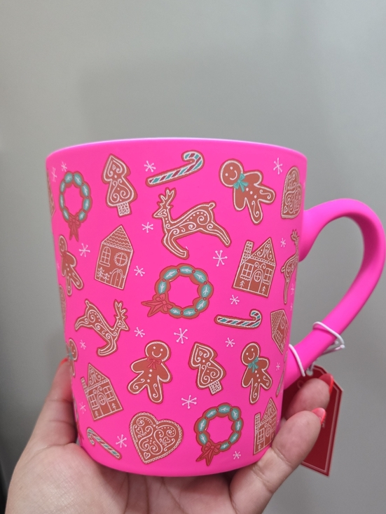 Other - Holiday Gingerbread Pink Mug, Soft Touch